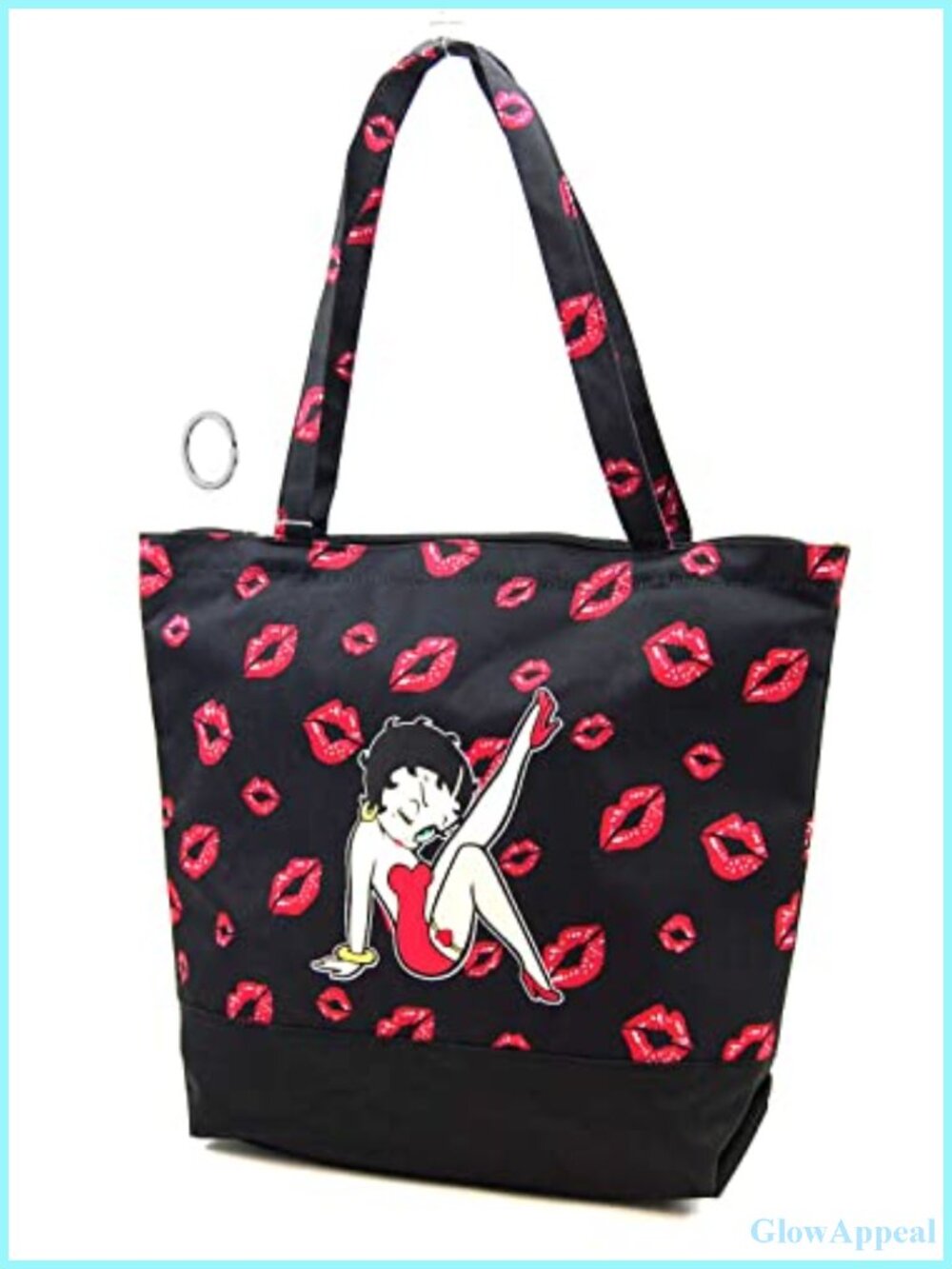 Canvas Shopping Tote Bag with Coin Purse & Key Ring